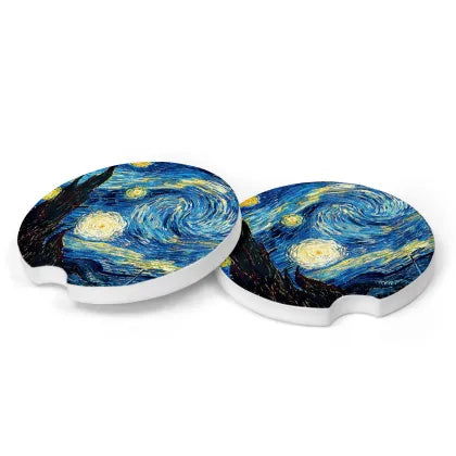 Monarch Sublimation Sandstone Car Coaster with 1 Notch, 2.56" dia