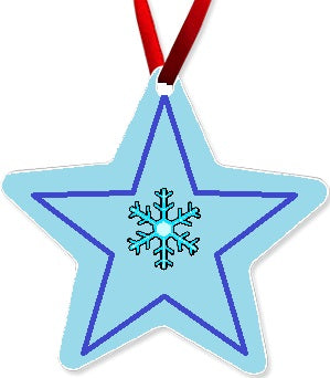 Unisub Aluminum Star Ornament 2-Sided, Gloss White, 3.81" x 3.98" x 0.045 " (Case/50)