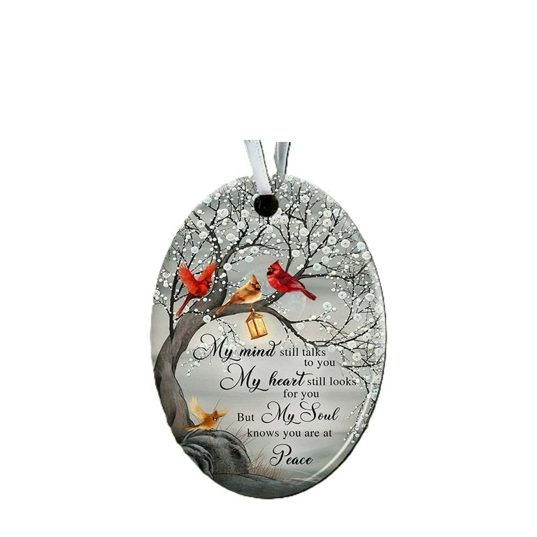 Monarch Sublimation Glass Ornament, Portrait Oval 3.5" x 2.76" x .12"