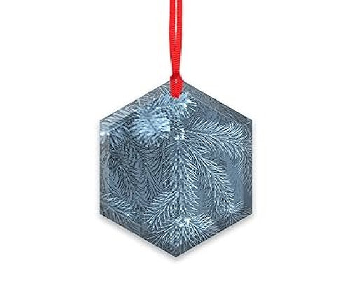 Monarch Sublimation Glass Ornament, Hexagon, 3" x 3" x .12"